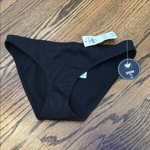 Black Hollister Bikini Bottom Ribbed
